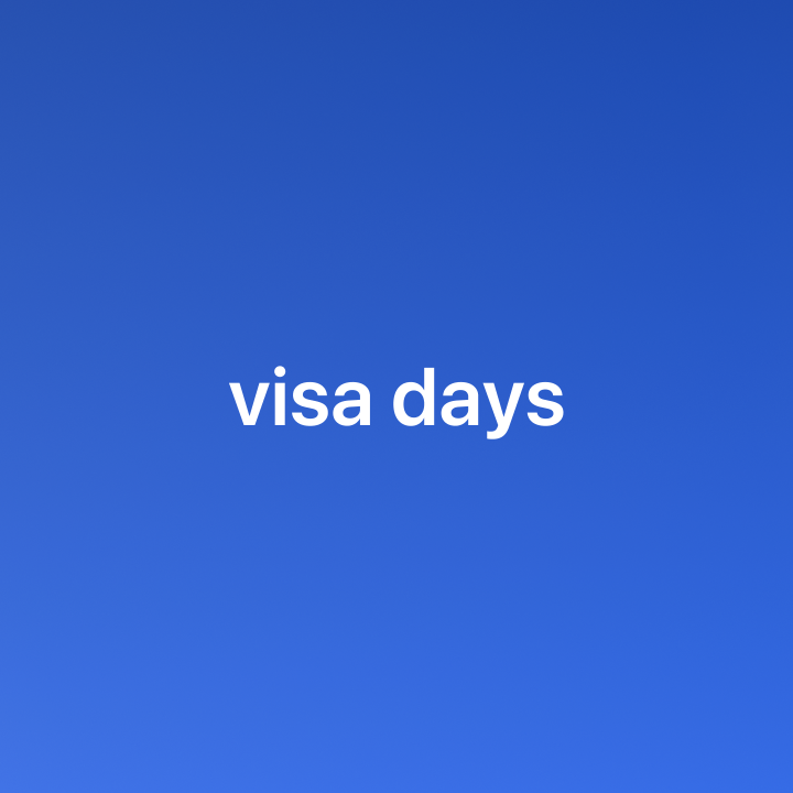 Visa Days - Приложение для отслеживания налогового резидентства пребывания в стране.